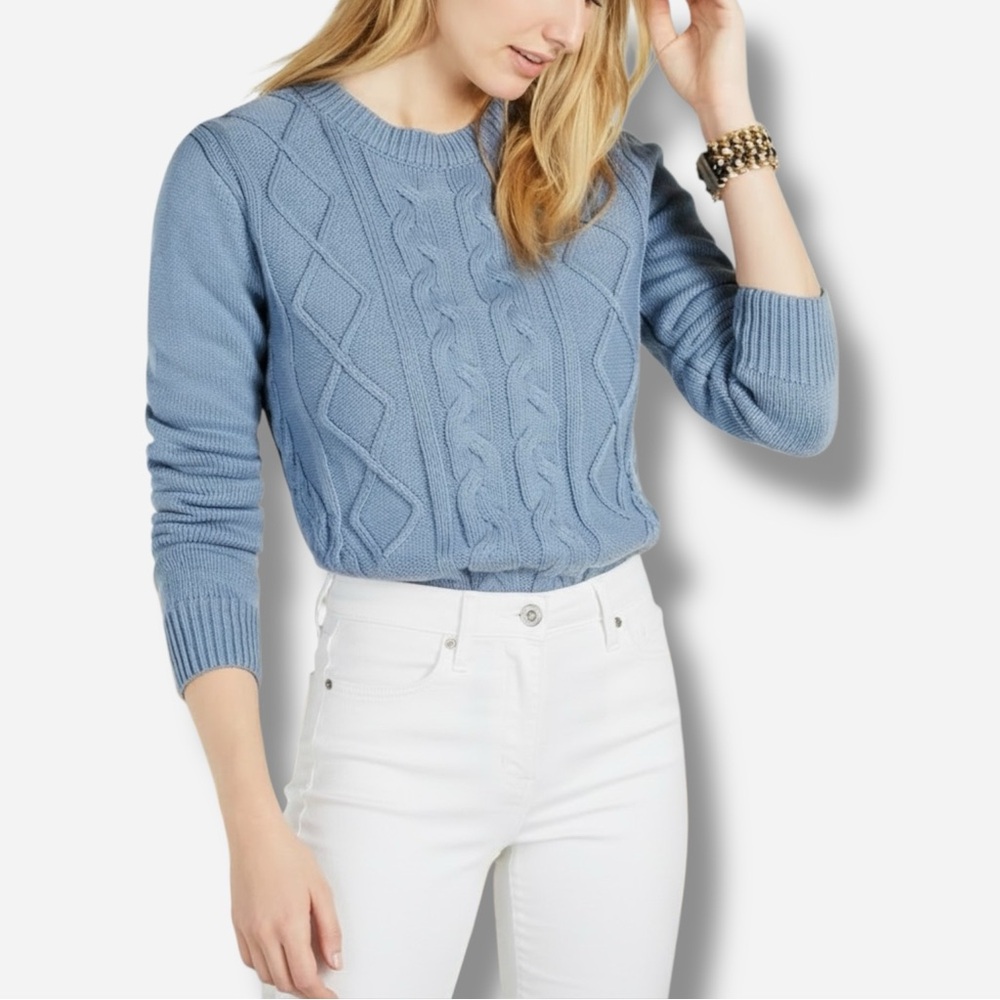 🌸New🌸 XL Leyden Cable-knit Crew Neck Sweater NWT